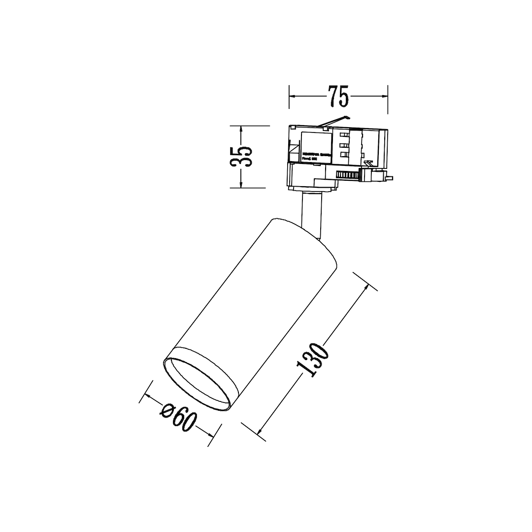 Oprawa Mica Track Czarny + Złoty 1xGU10 - 3-obwodowy Milagro - obrazek 6