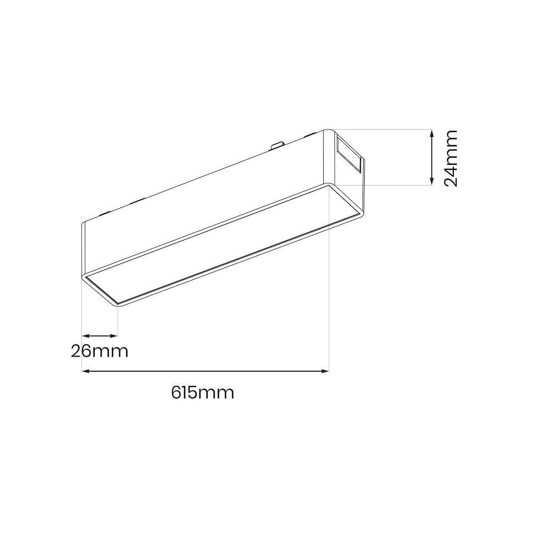 Slim Magnetic Track Biały 61cm 20W LED Tuya CCT Milagro - obrazek 7