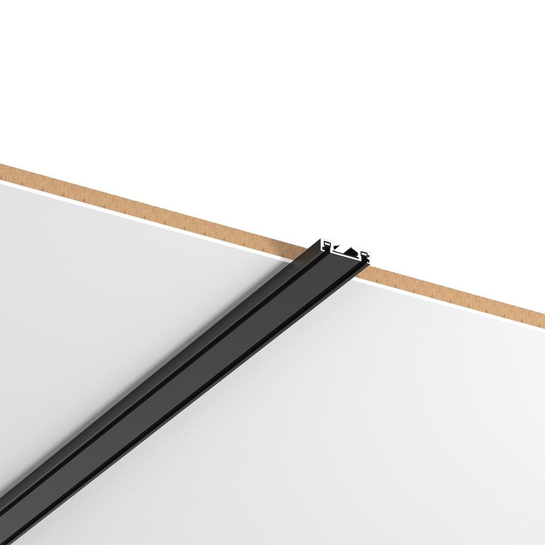 Slim Magnetic Track Szyna Natynk Czarny 200cm + zaślepki Milagro - obrazek 2