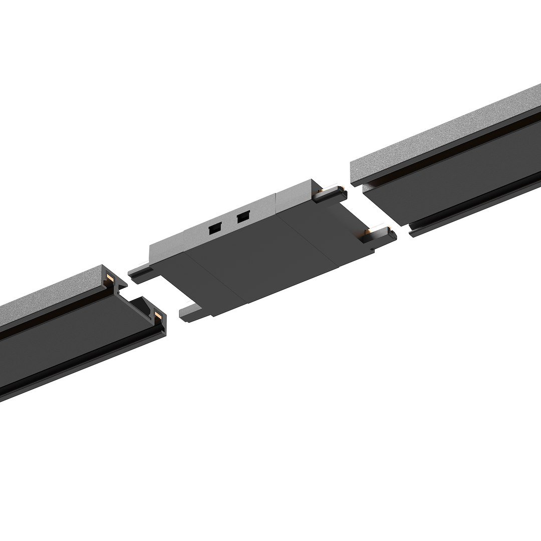 Slim Magnetic Track Czarny Łącznik Szyn Prosty Milagro - obrazek 2