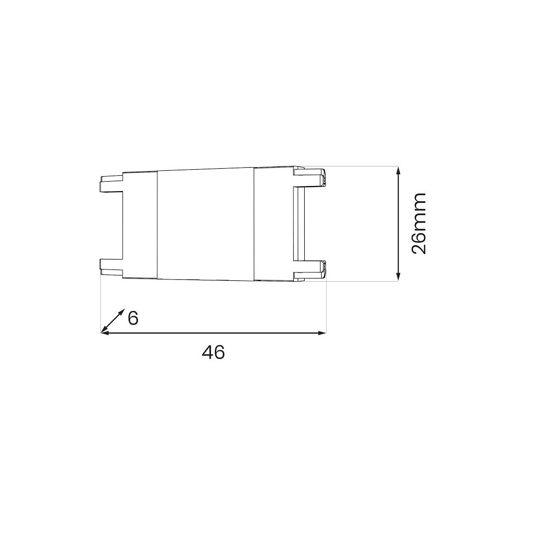 Slim Magnetic Track Czarny Łącznik Szyn Prosty Milagro - obrazek 3