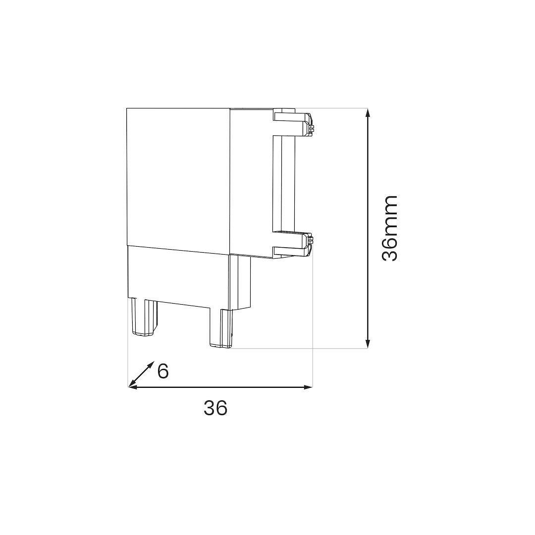 Slim Magnetic Track Czarny Łącznik Szyn L Milagro - obrazek 3