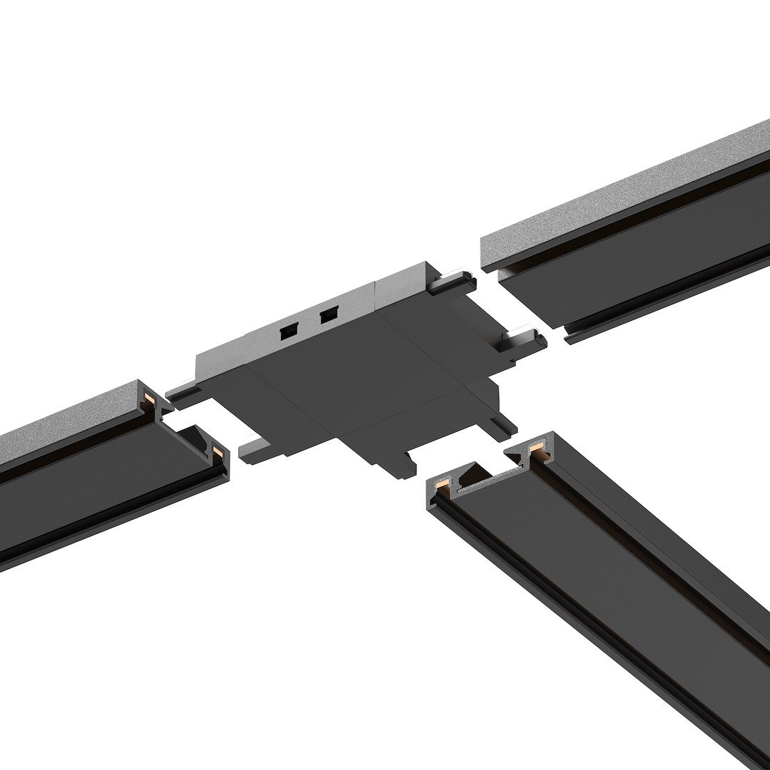 Slim Magnetic Track Czarny Łącznik Szyn T Milagro - obrazek 2