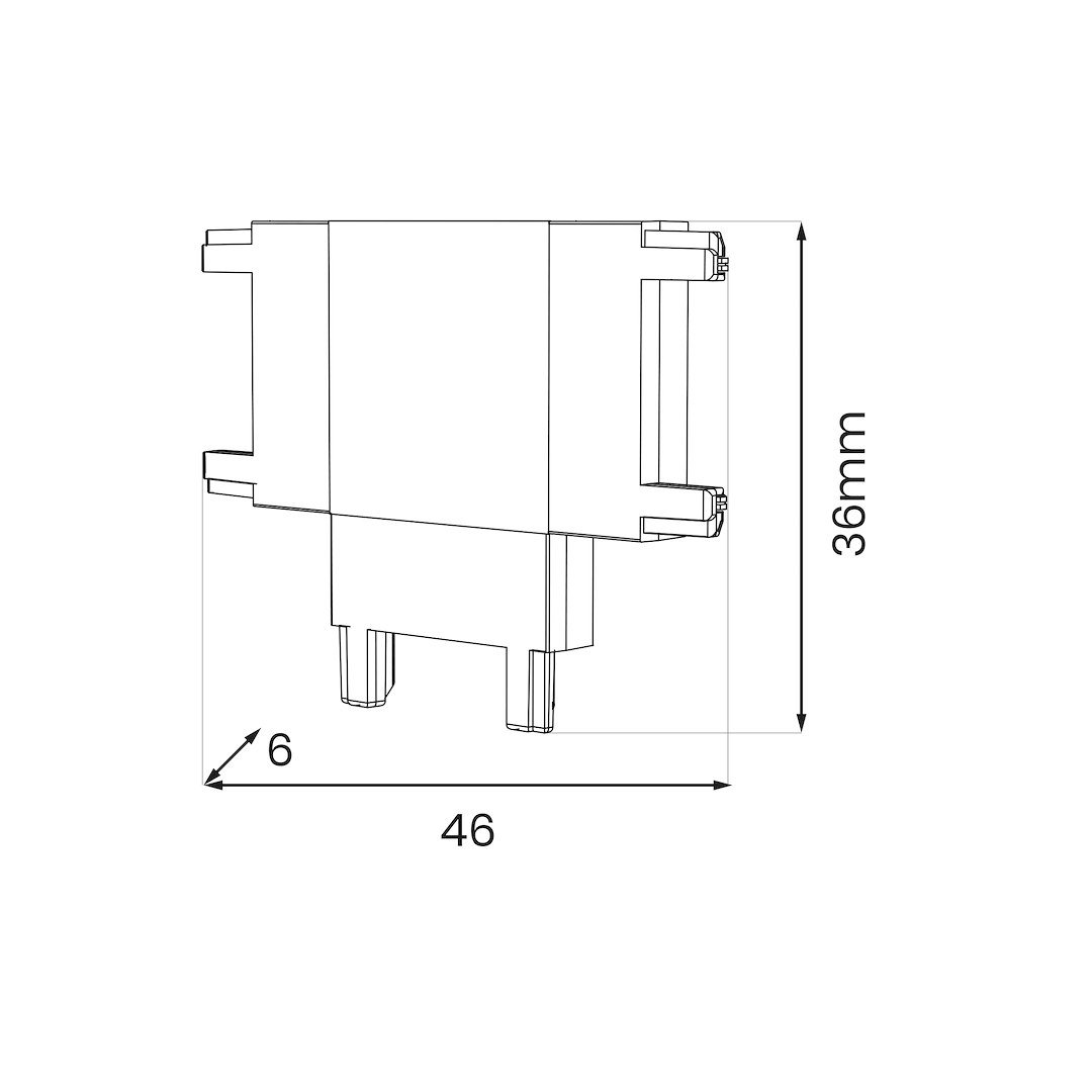 Slim Magnetic Track Czarny Łącznik Szyn T Milagro - obrazek 3