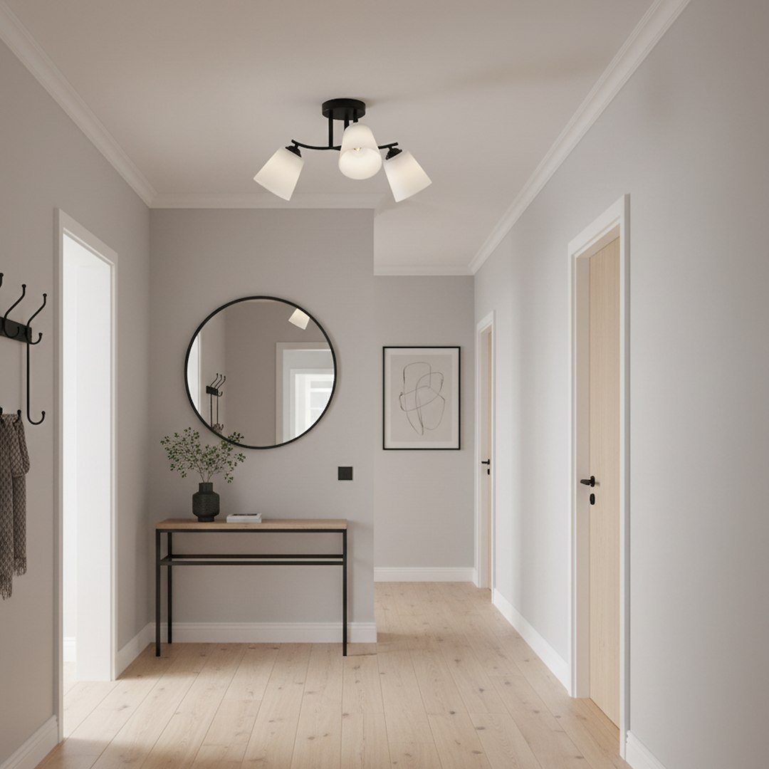 Lampa sufitowa Pafos Black 3xE27 Milagro - obrazek 3