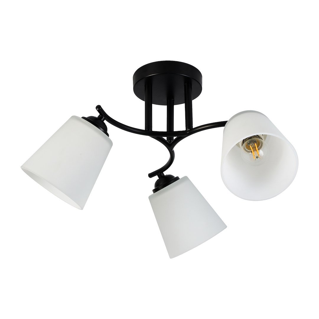 Lampa sufitowa Pafos Black 3xE27 Milagro - obrazek 7