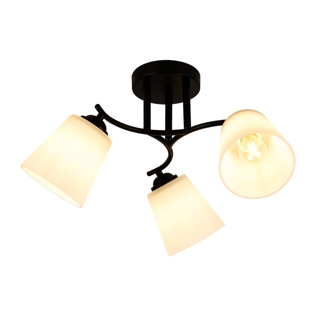 Lampa sufitowa Pafos Black 3xE27 Milagro - obrazek 8