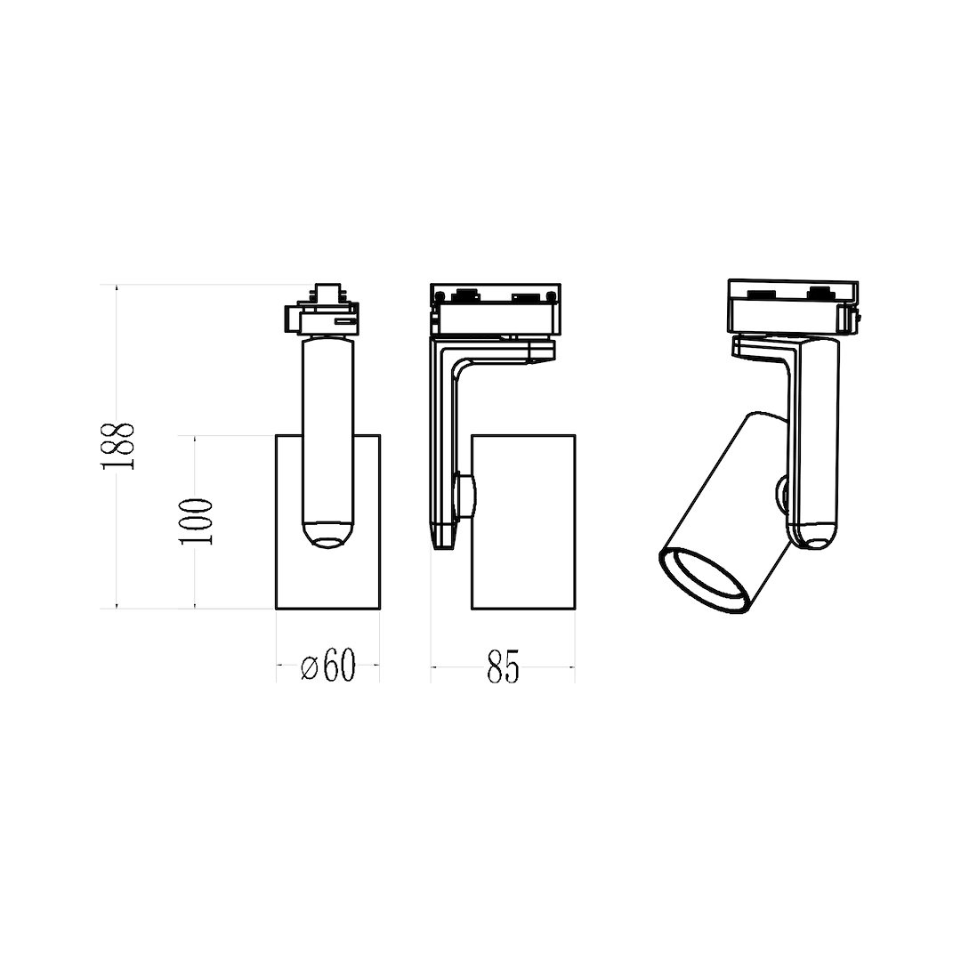 Oprawa Timor Track Biały 1xGU10 Milagro - obrazek 8