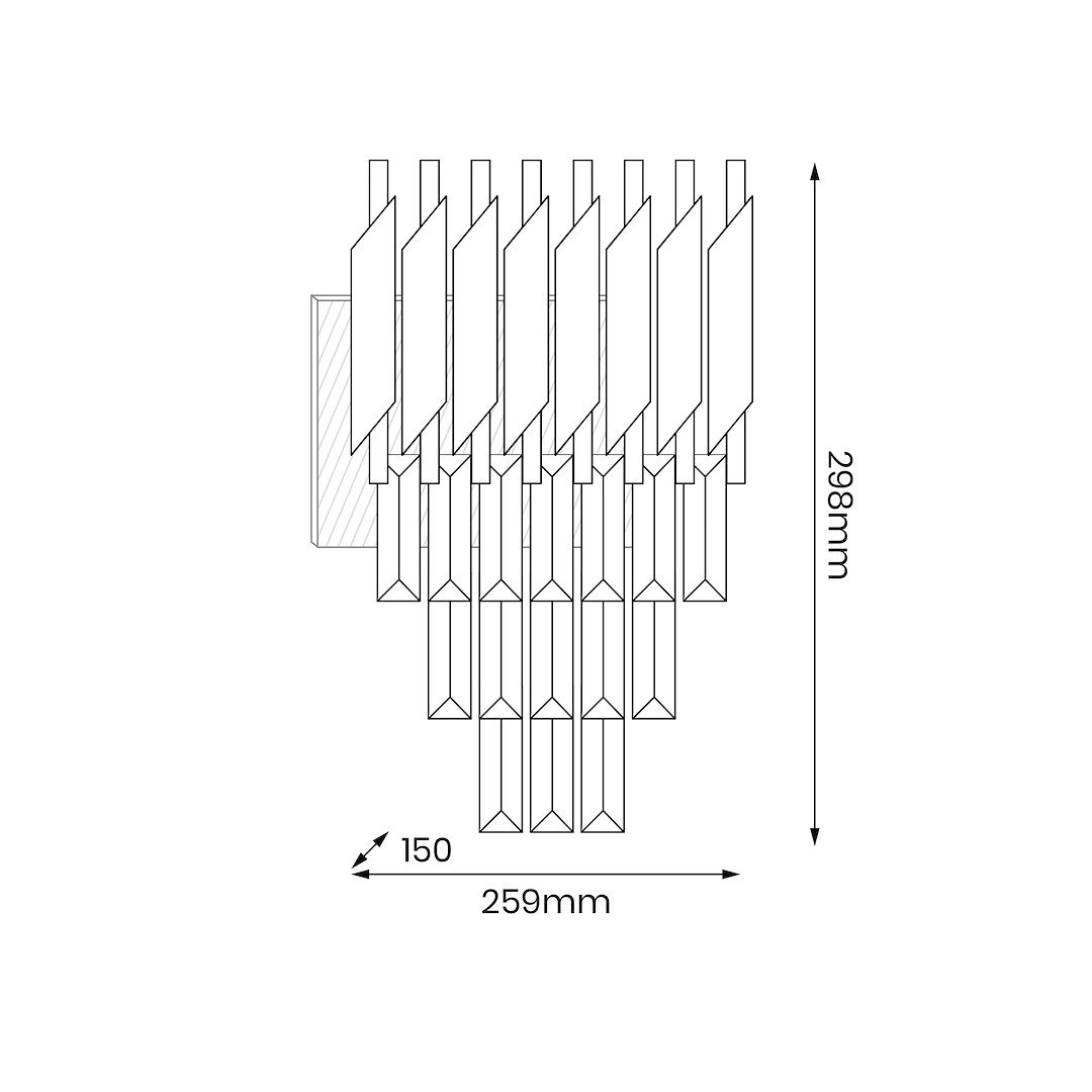 Kinkiet Cristal 2xE14 Milagro - obrazek 7