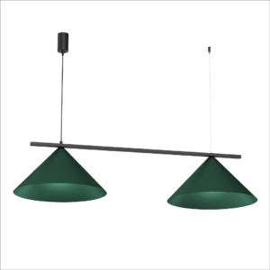 Lampa wisząca CAPITAL BLACK/GREEN 2XGX53 Milagro