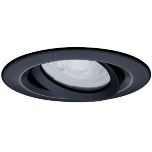 Ruchome oczko podtynkowe Lagos czarne IP65 1xGU10 Light Prestige