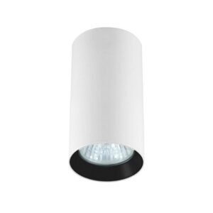 Tuba natynkowa Manacor 13 cm biało - czarna 1xGU10 Light Prestige