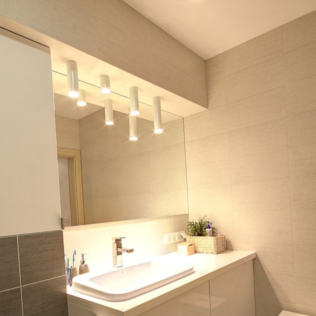 Tuba natynkowa Manacor 17 cm biała 1xGU10 Light Prestige - obrazek 2