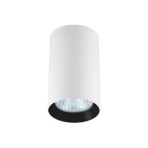 Tuba natynkowa Manacor 9 cm biało - czarna 1xGU10 Light Prestige