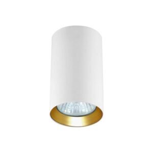 Tuba natynkowa Manacor 9 cm biało - złote 1xGU10 Light Prestige