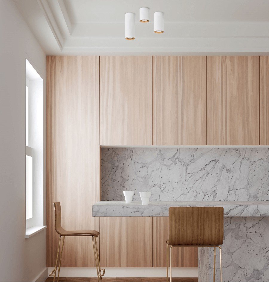 Tuba natynkowa Manacor 9 cm biało - złote 1xGU10 Light Prestige - obrazek 2