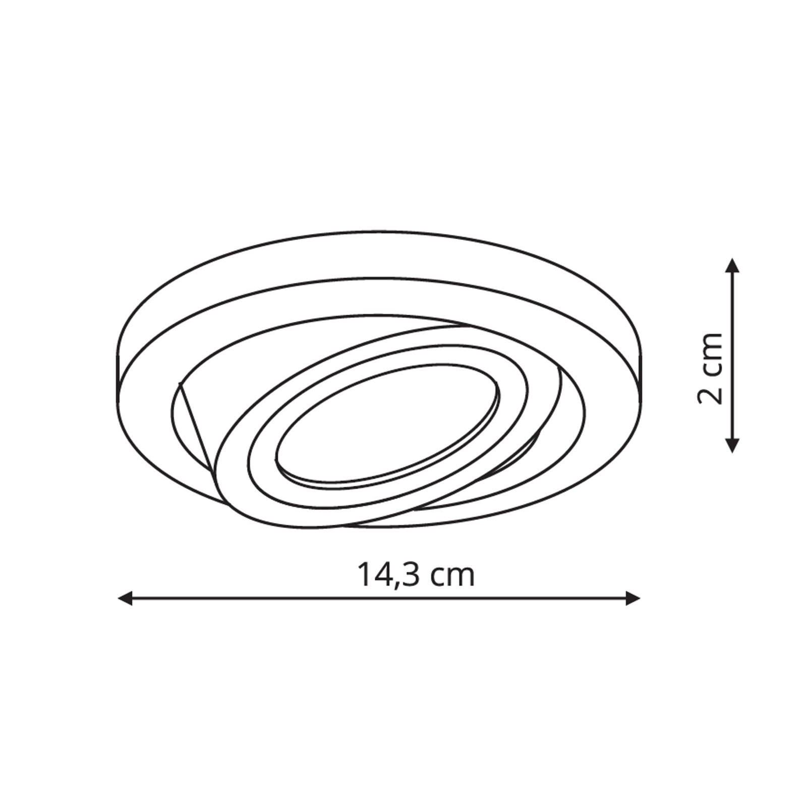 Ruchome oczko podtynkowe Nero białe 1xGU10 Light Prestige - obrazek 3