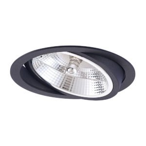 Ruchome oczko podtynkowe Nero czarne 1xGU10 Light Prestige