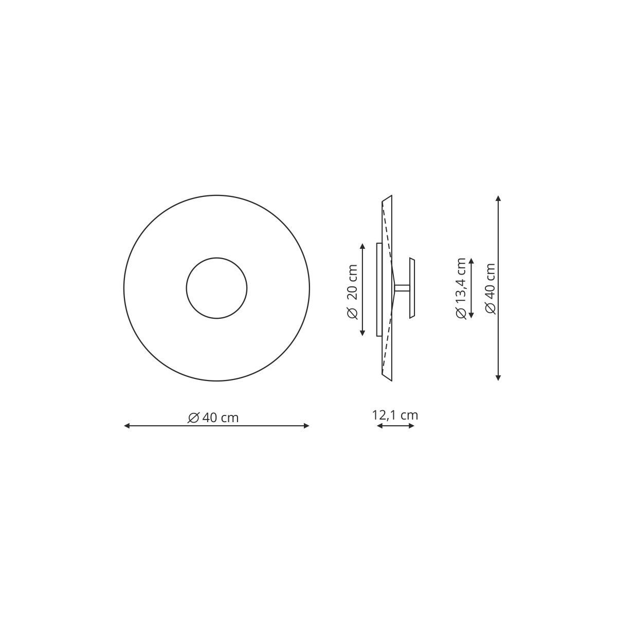 Plafon COCO 40 cm coffee LED Light Prestige - obrazek 3