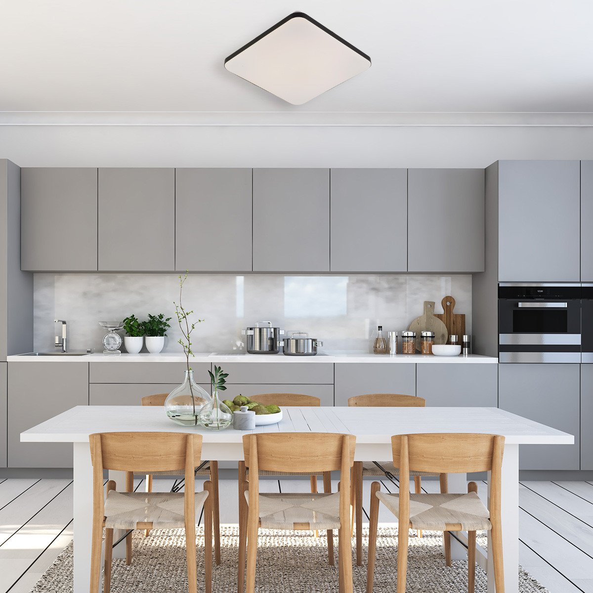 Plafon kwadratowy Babilon 38 cm czarny LED 4000K Light Prestige - obrazek 2