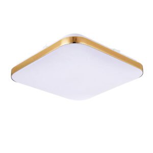 Plafon kwadratowy Babilon 38 cm złoty LED 4000K Light Prestige