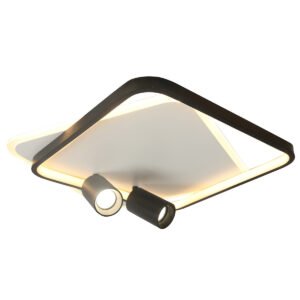 Plafon Parma 2 kwadratowy czarny 2xGU10 LED CCT Light Prestige