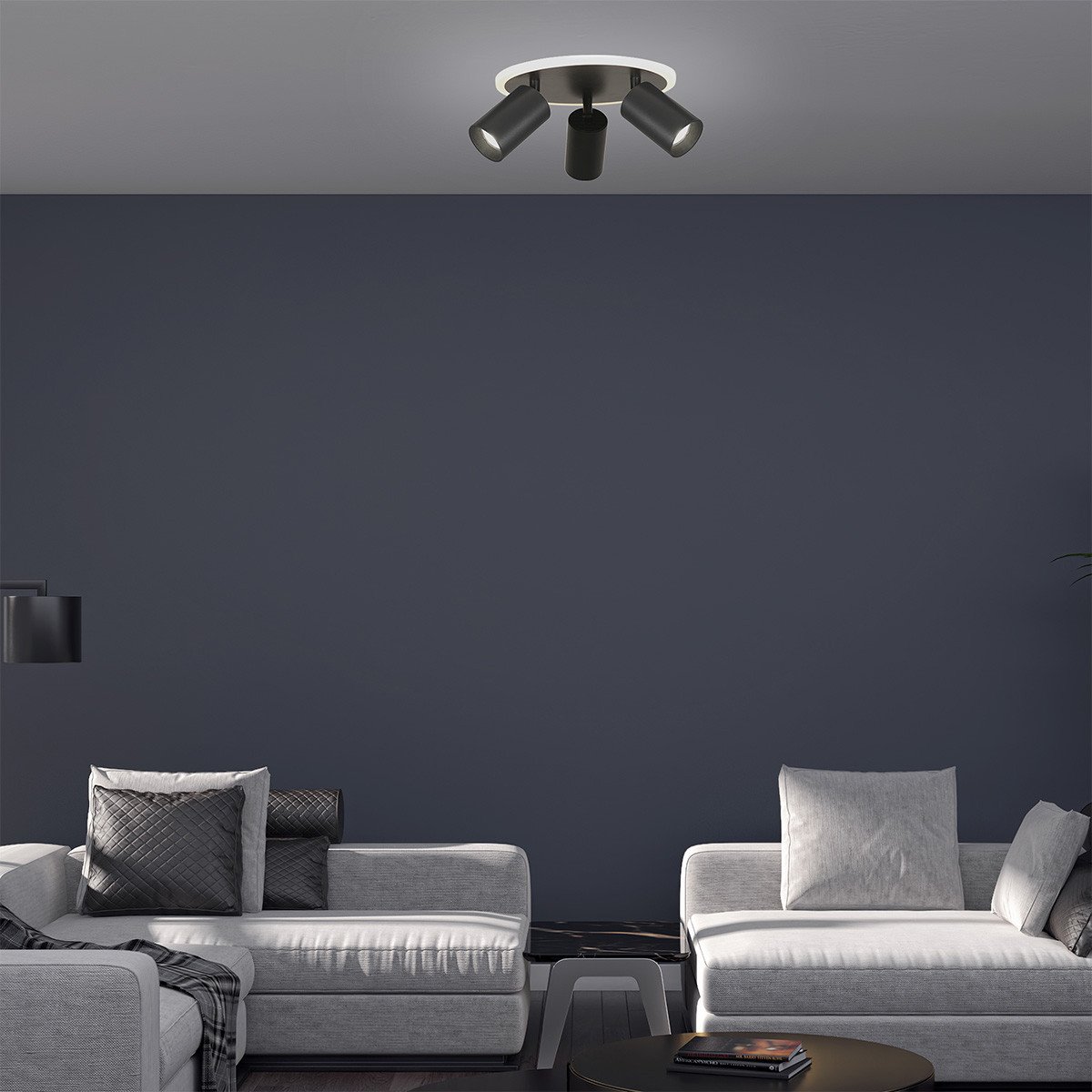 Plafon Parma 3 okrągły czarny 3xGU10 LED CCT Light Prestige - obrazek 5