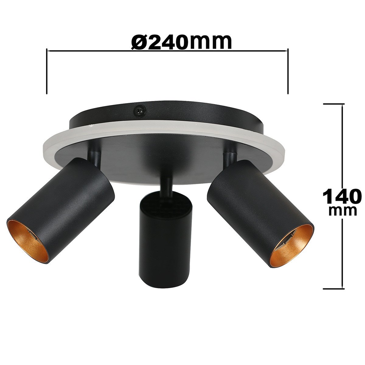 Plafon Parma 3 okrągły czarny 3xGU10 LED CCT Light Prestige - obrazek 9