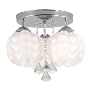 Ozdobny plafon Sada srebrny 3xE14 plus LED Light Prestige