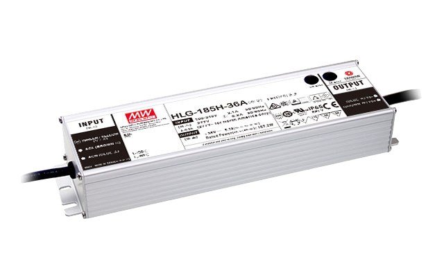 MEAN WELL HLG-185H-12-A Zasilacz impulsowy; LED; 156W; 12V; 13A; 90-305VAC; 127-431VDC; IP65 Milagro