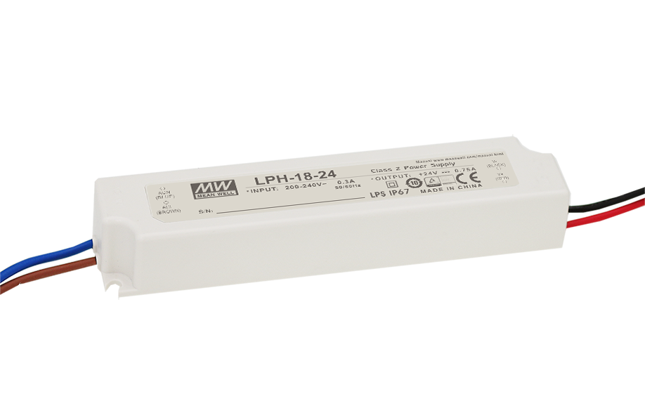 MEAN WELL LPH-18-12 Zasilacz impulsowy; LED; 18W; 12V; 1,5A; 180-264VAC; 254-370VDC; IP67 Milagro