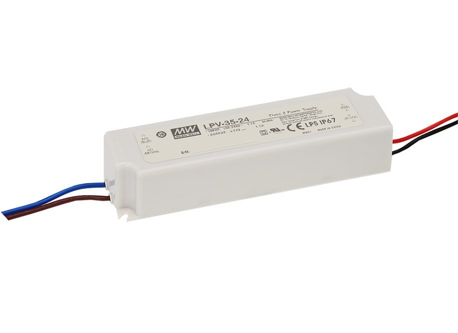 MEAN WELL LPV-35-24 Zasilacz impulsowy; LED; 36W; 24V; 1.5A; 90-264VAC; 127-370VDC; IP67 Milagro