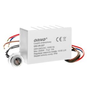 ORNO Czujnik zmierzchu z sondą zewn. 230V; 2000W; 5-50 lux; IP54 Milagro