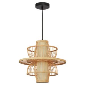 Rattanowa lampa wisząca Astra naturalna 1xE27 Light Prestige