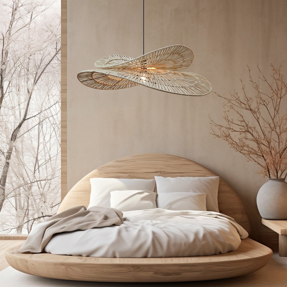 Rattanowa lampa wisząca Raya naturalna 1xE27 Light Prestige - obrazek 2