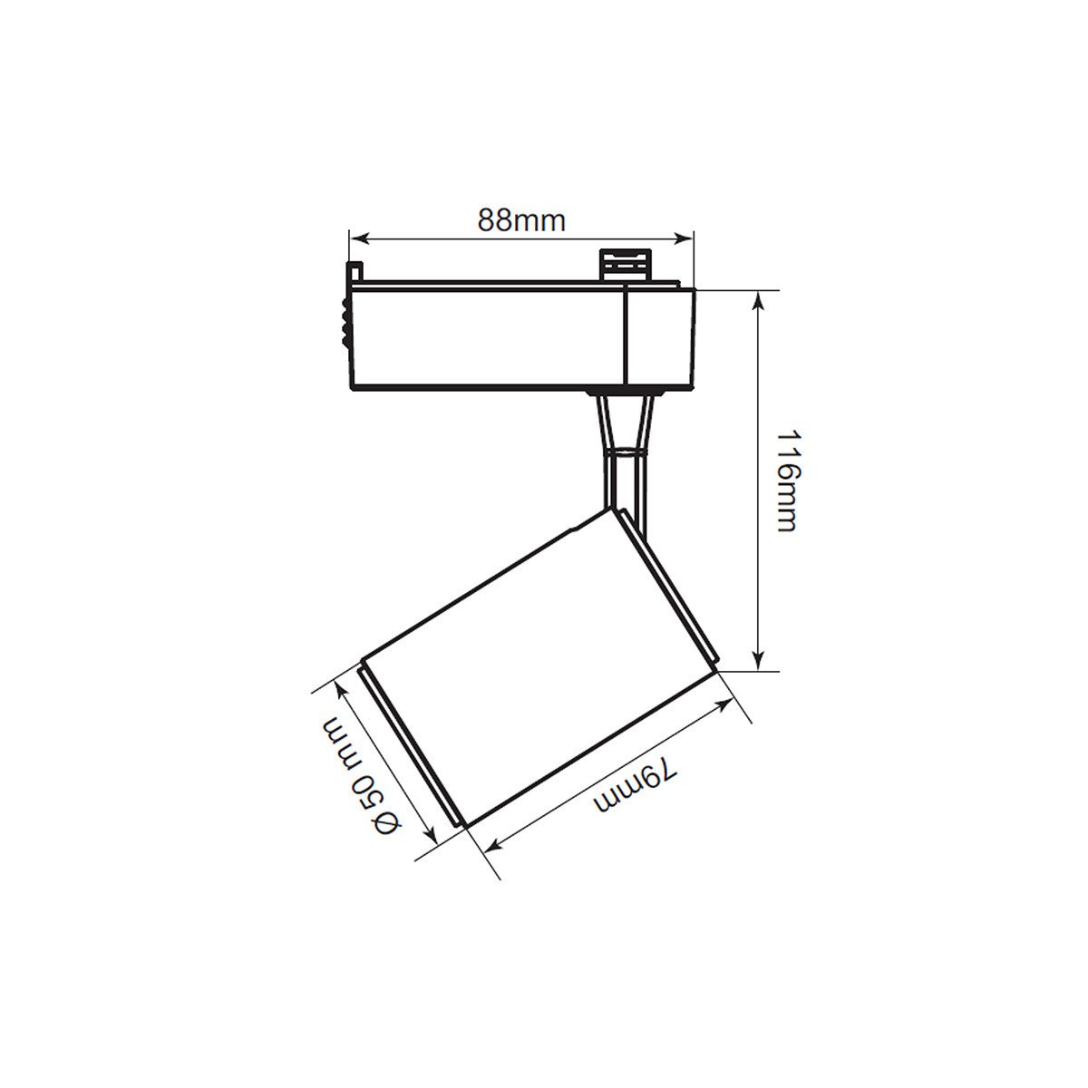Reflektor do szynoprzewodu Leon 1F biały LED 3000K Light Prestige - obrazek 4
