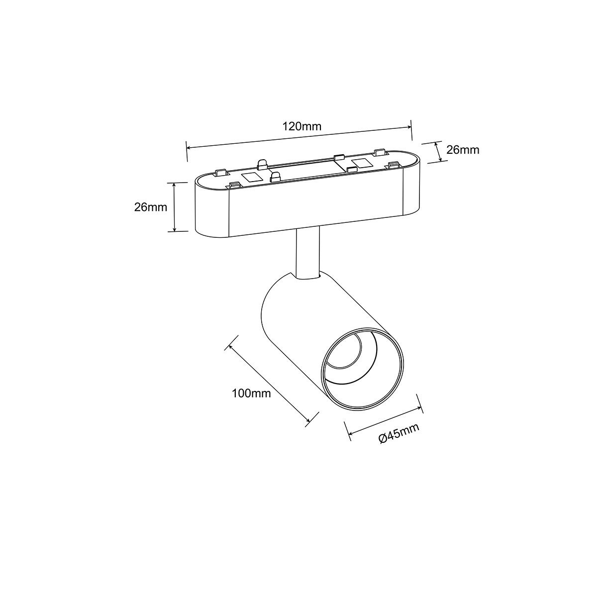 Reflektor Magnetic Slim Veltra 10W LED 4000K biały Light Prestige - obrazek 3