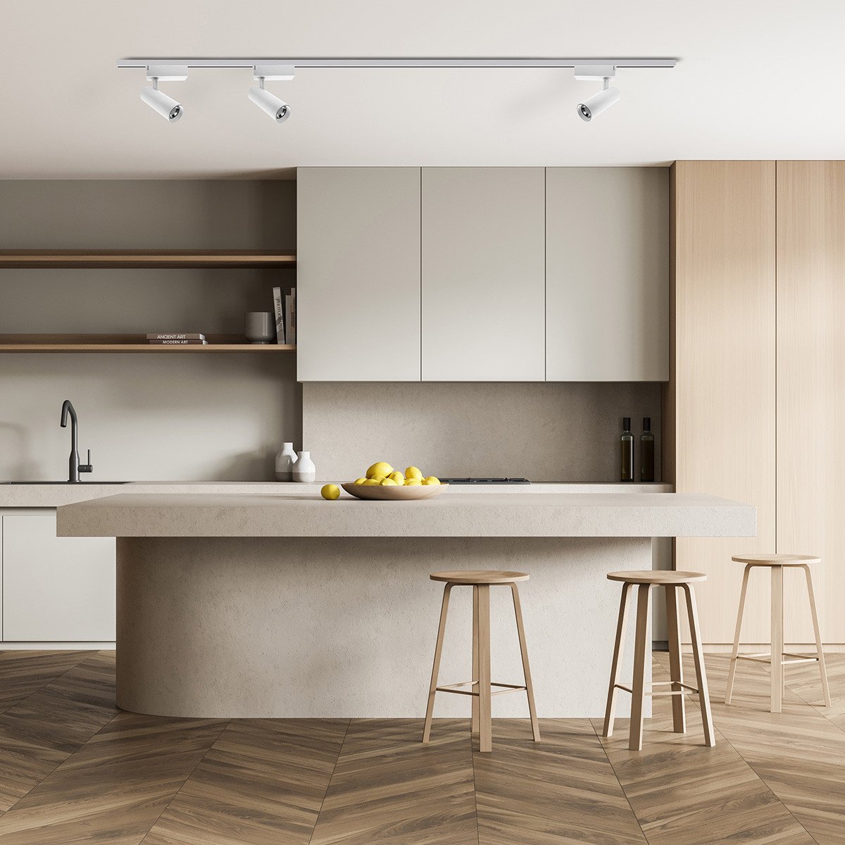 Zestaw oświetlenia szynowego Rocca SET 1F biały 3xLED 4000K Light Prestige - obrazek 2