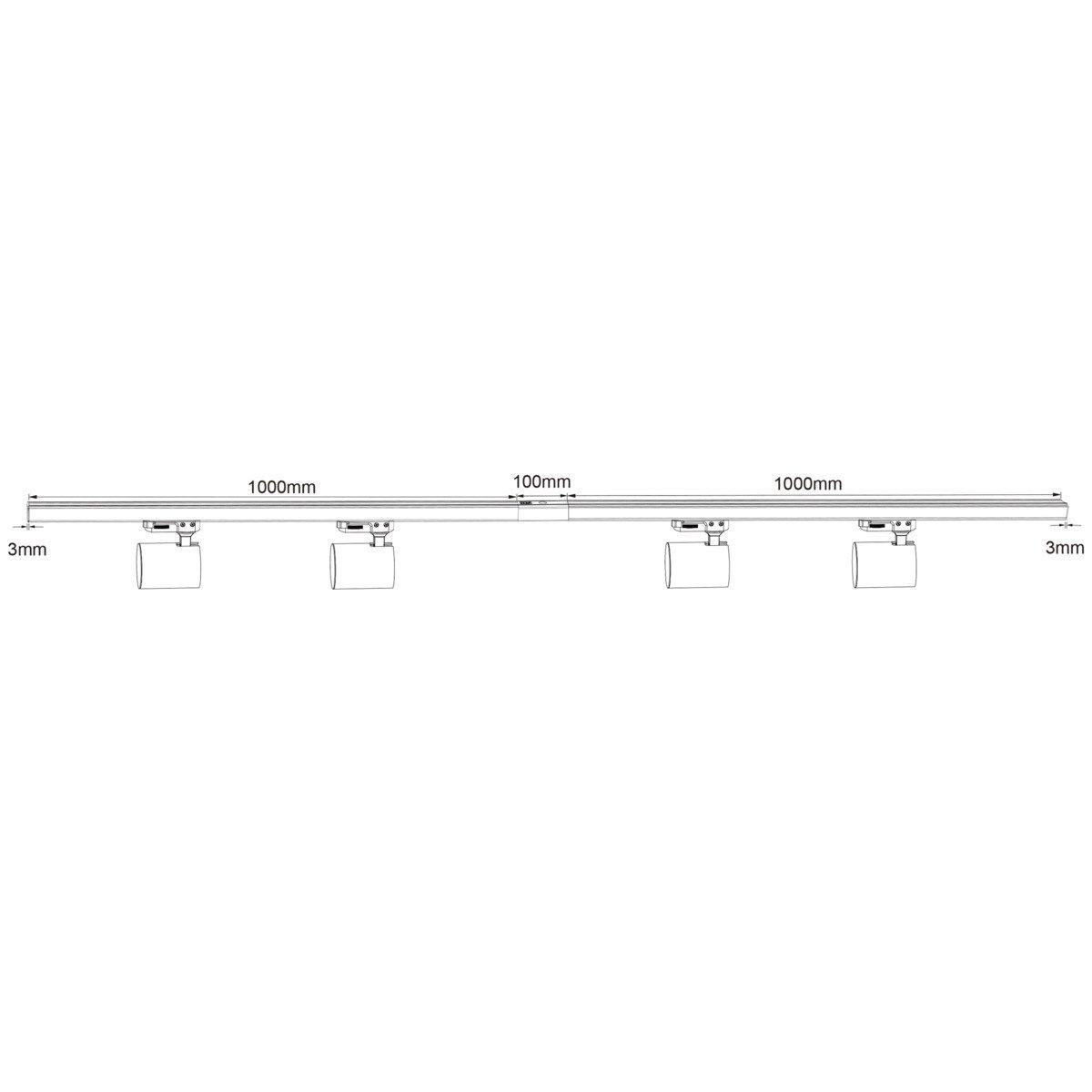 Zestaw oświetlenia szynowego Snow SET 3F biały 4xGU10 Light Prestige - obrazek 11