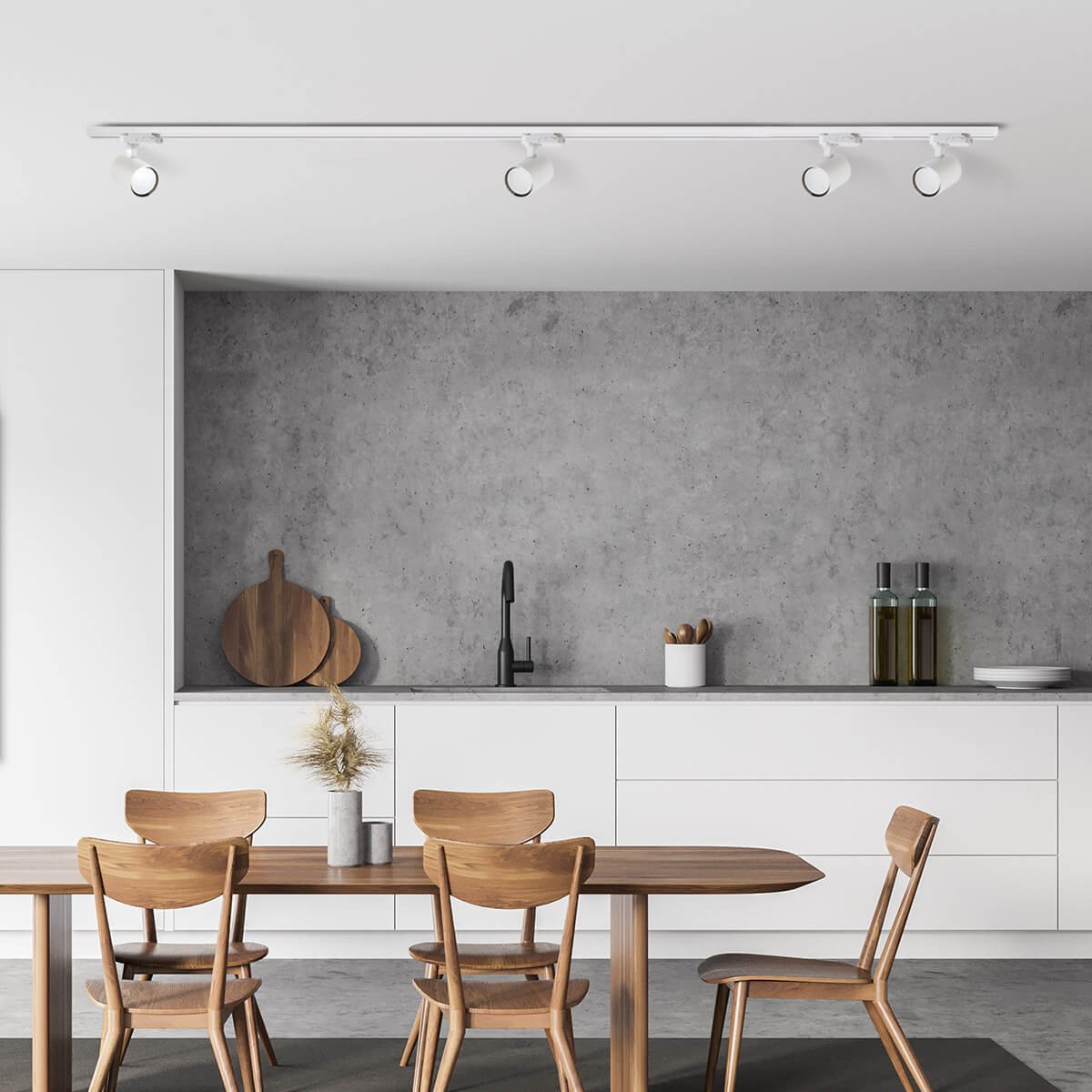 Zestaw oświetlenia szynowego Snow SET 3F biały 4xGU10 Light Prestige - obrazek 4