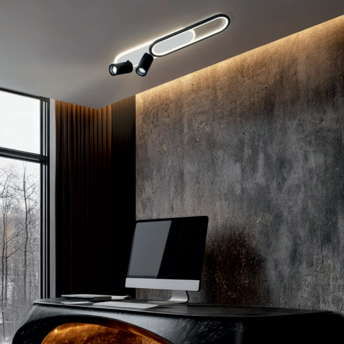 Spot Parma 1 długi czarny 1xGU10 LED CCT Light Prestige - obrazek 2