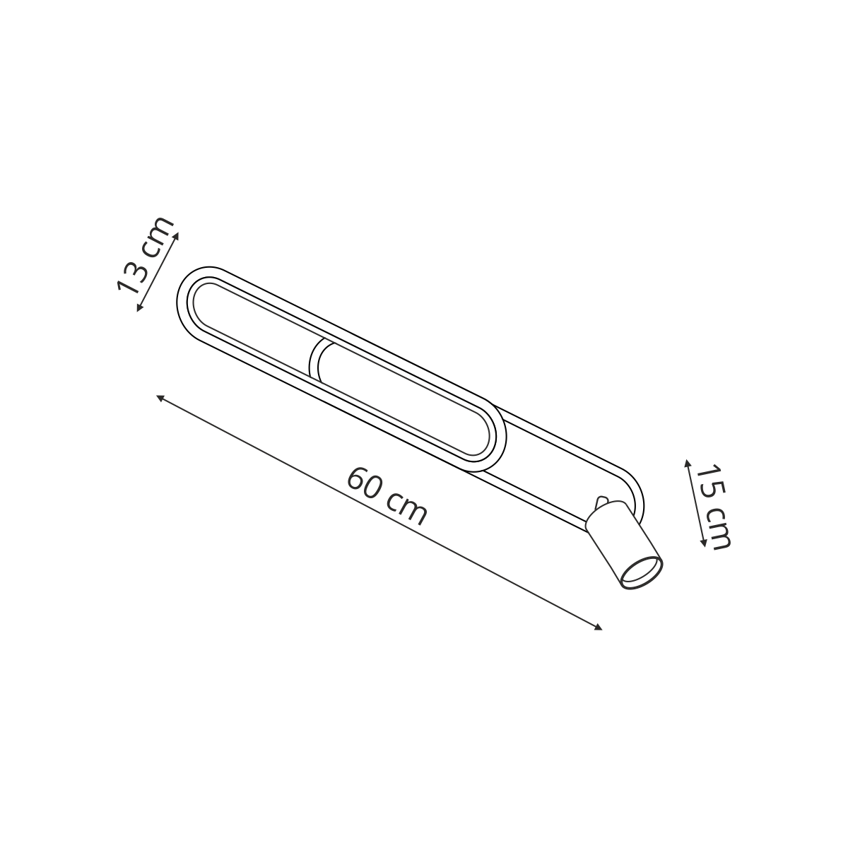 Spot Parma 1 długi czarny 1xGU10 LED CCT Light Prestige - obrazek 3