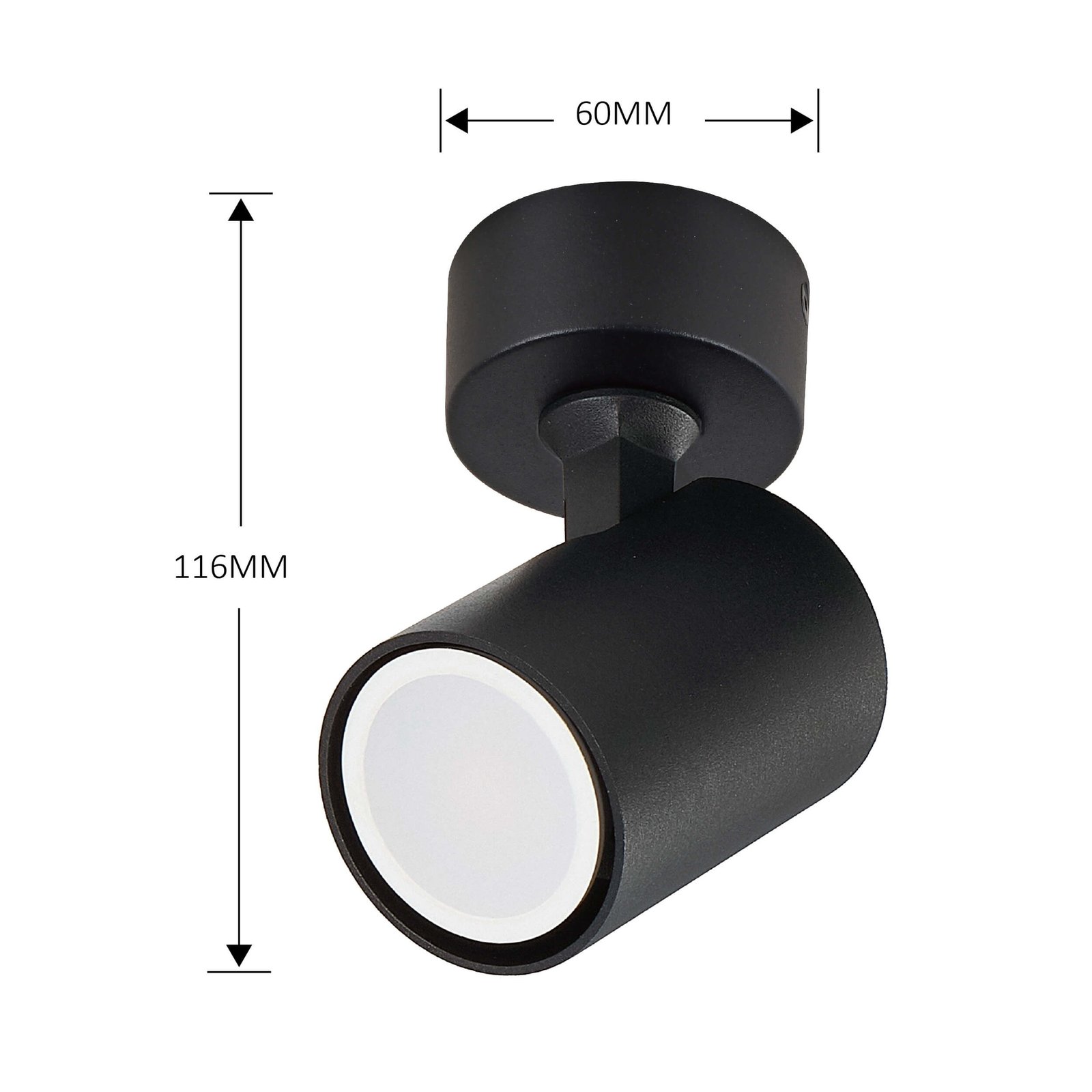 Spot Snow New 1 czarny 1xGU10 Light Prestige - obrazek 10