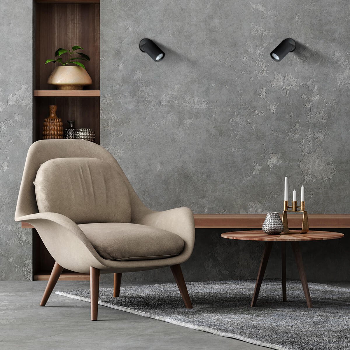 Spot Snow New 1 czarny 1xGU10 Light Prestige - obrazek 4