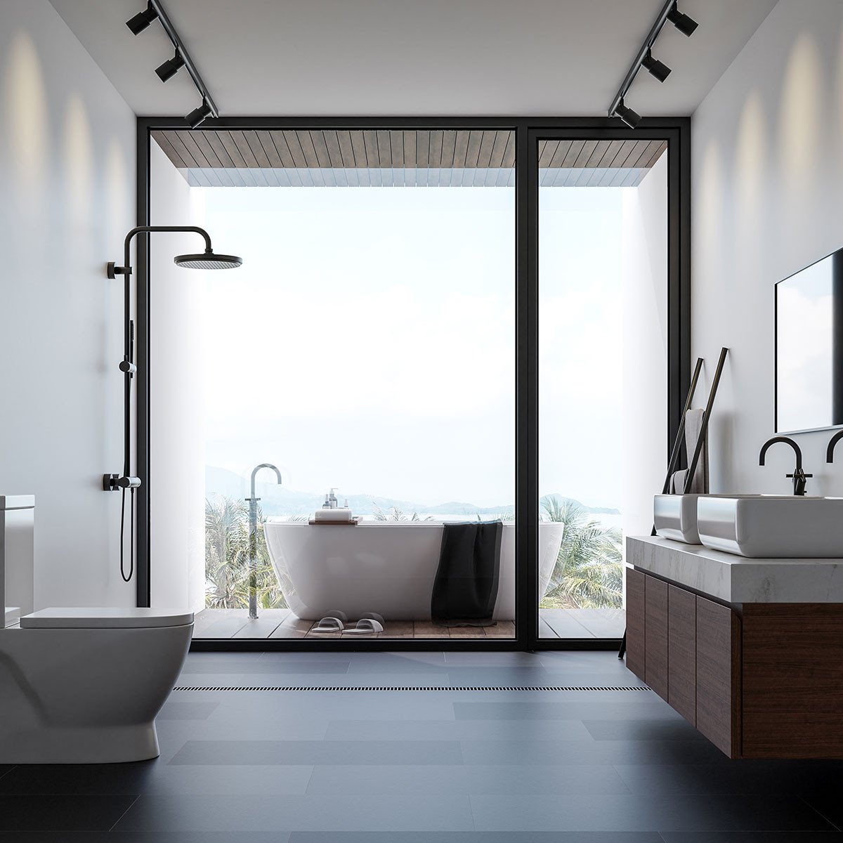 Zestaw oświetlenia szynowego Storm SET czarny 4xGU10 Light Prestige - obrazek 2