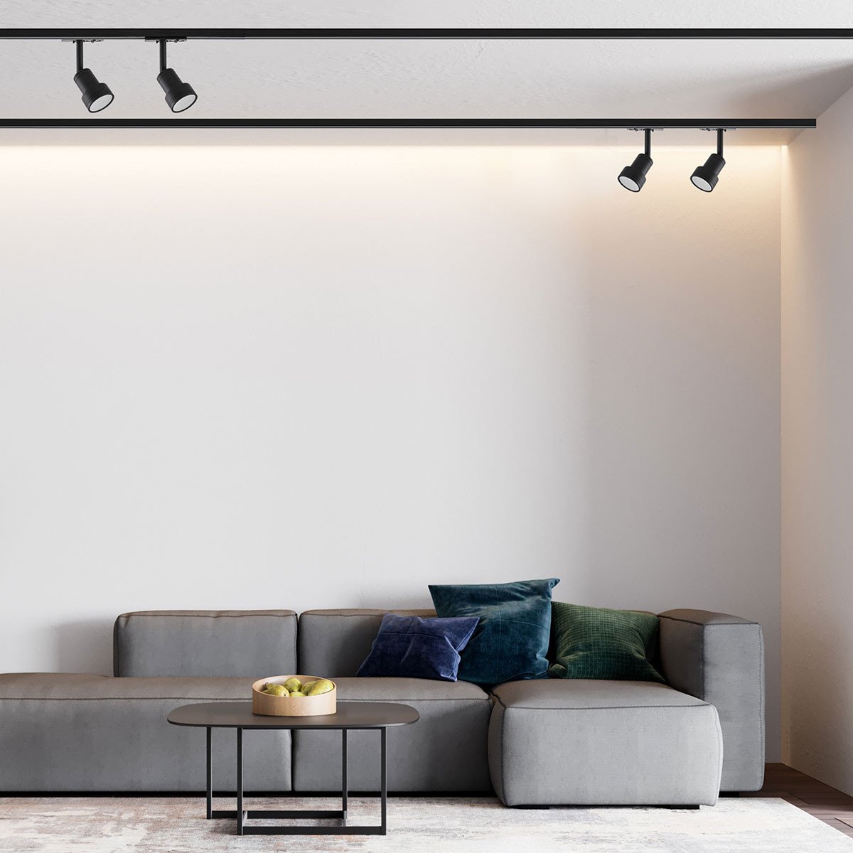 Zestaw oświetlenia szynowego Storm SET czarny 4xGU10 Light Prestige - obrazek 3