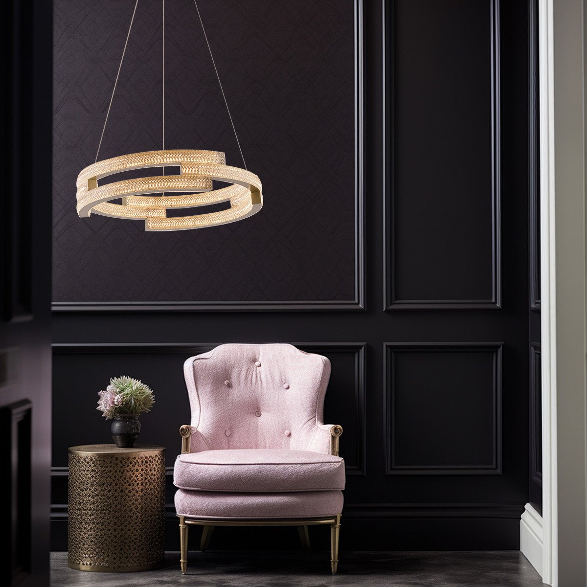 Lampa wisząca Tarja złota LED CCT Light Prestige - obrazek 2