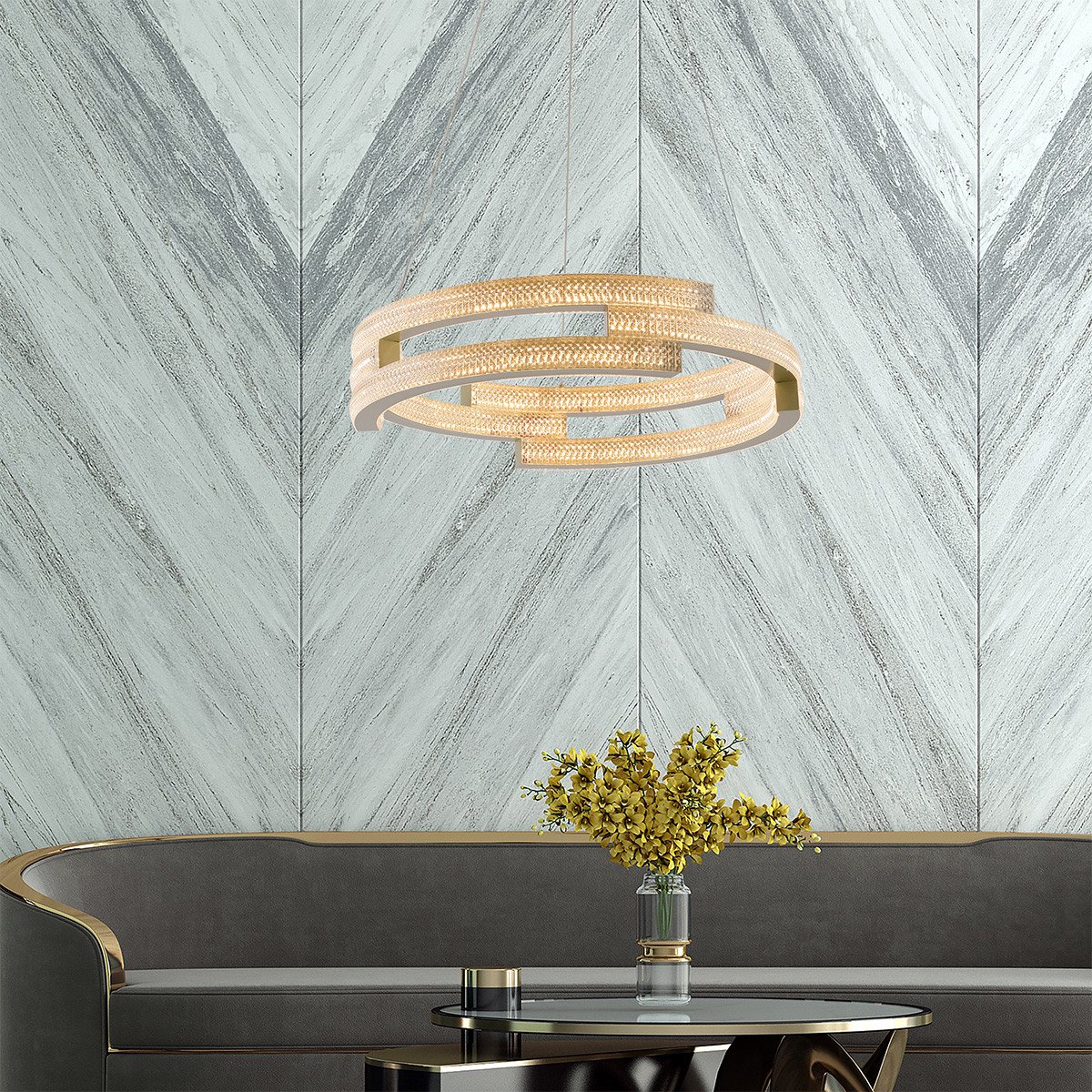 Lampa wisząca Tarja złota LED CCT Light Prestige - obrazek 6