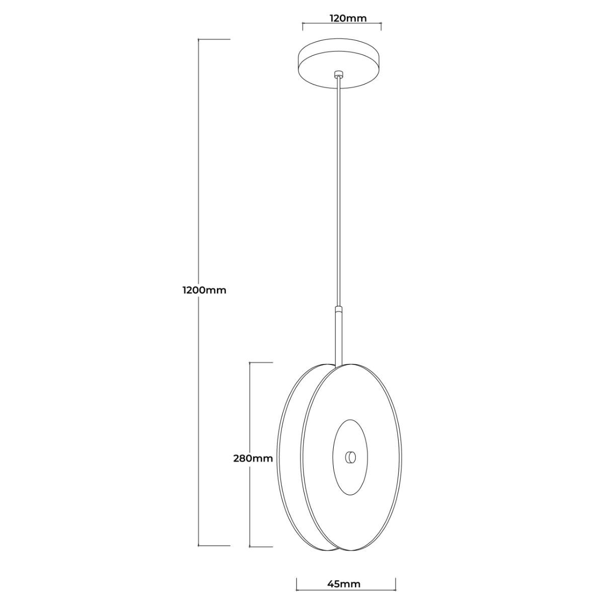 Wisząca lampa pionowa Casy dymna LED CCT Light Prestige - obrazek 5